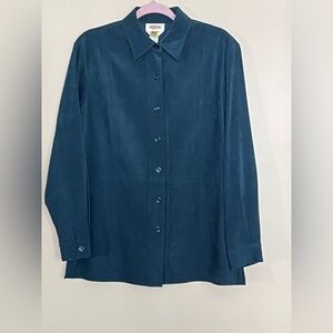 Talbots Shirt Jacket Forest Green S
